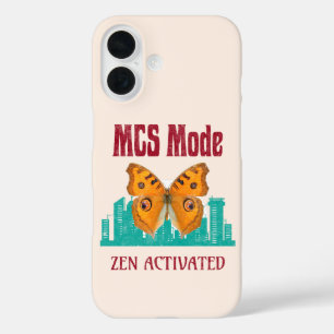 MCS Modus Zen Geactiveerde Vlinderbewustzijn Besc iPhone 16 Hoesje