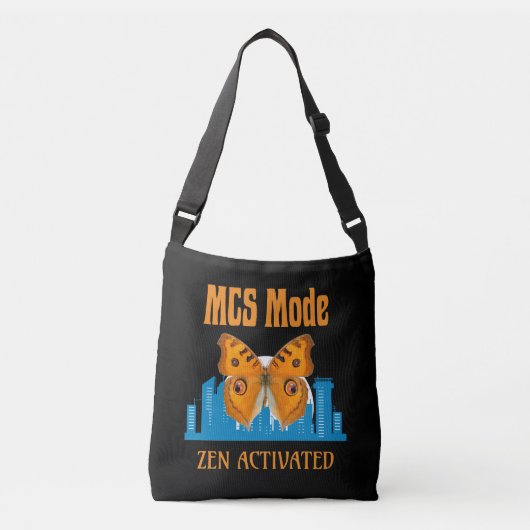 MCS Modus Zen Geactiveerde Vlinderbewustzijn Besc Crossbody Tas (Voorkant)