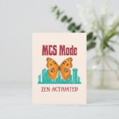 MCS Modus Zen Geactiveerde Vlinderbewustzijn Besc Feestdagenkaart (Staand voorkant)
