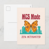 MCS Modus Zen Geactiveerde Vlinderbewustzijn Besc Feestdagenkaart (Voorkant / Achterkant)