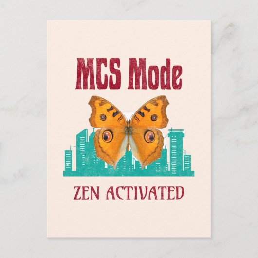 MCS Modus Zen Geactiveerde Vlinderbewustzijn Besc Feestdagenkaart (Voorkant)