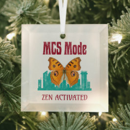 MCS Modus Zen Geactiveerde Vlinderbewustzijn Besc Glas Ornament