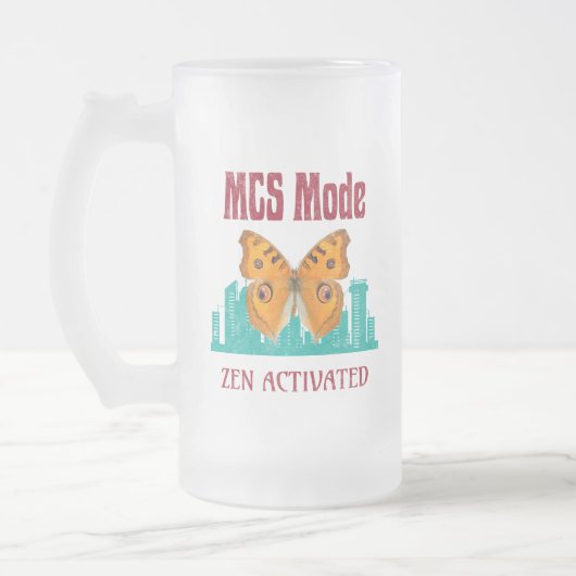 MCS Modus Zen Geactiveerde Vlinderbewustzijn Besc Matglas Bierpul (Links)