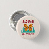 MCS Modus Zen Geactiveerde Vlinderbewustzijn Besc Ronde Button 3,2 Cm (Voorkant /achterkant)
