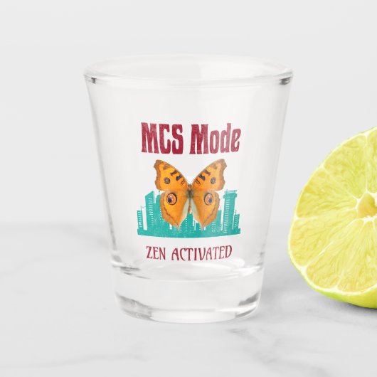 MCS Modus Zen Geactiveerde Vlinderbewustzijn Besc Shot Glas (Voorkant)