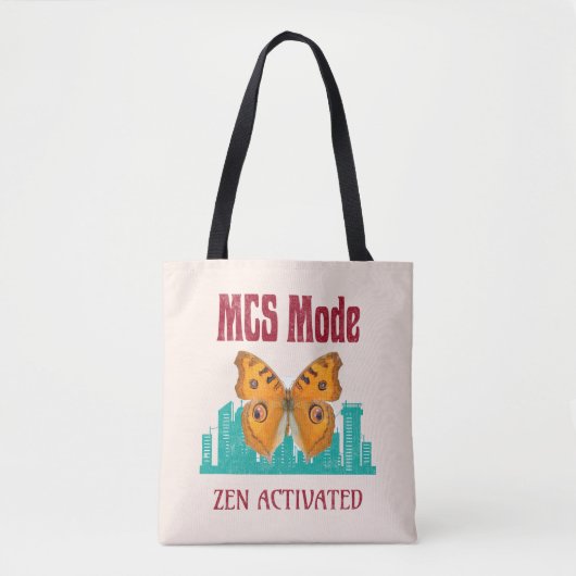 MCS Modus Zen Geactiveerde Vlinderbewustzijn Besc Tote Bag (Voorkant)