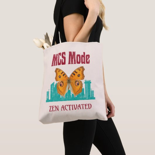 MCS Modus Zen Geactiveerde Vlinderbewustzijn Besc Tote Bag (Dichtbij)