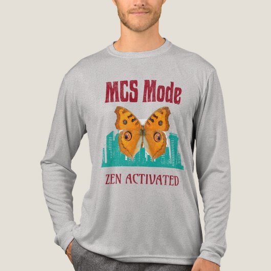 MCS Modus Zen Geactiveerde Vlinderbewustzijn Besc Tri-Blend Shirt (Voorkant volledig)