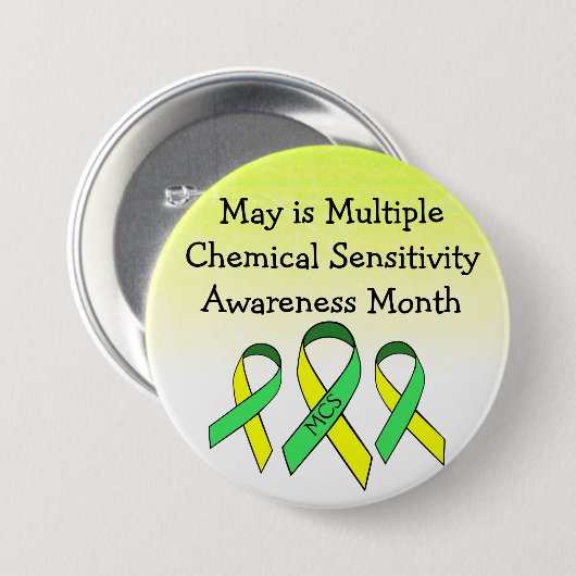 MCS Multiple Chemical Sensitivity Button (Voorkant /achterkant)