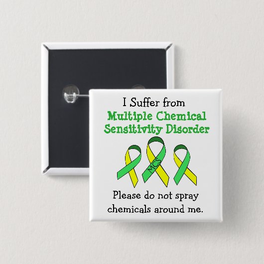 MCS Multiple Chemical Sensitivity Button (Voorkant /achterkant)