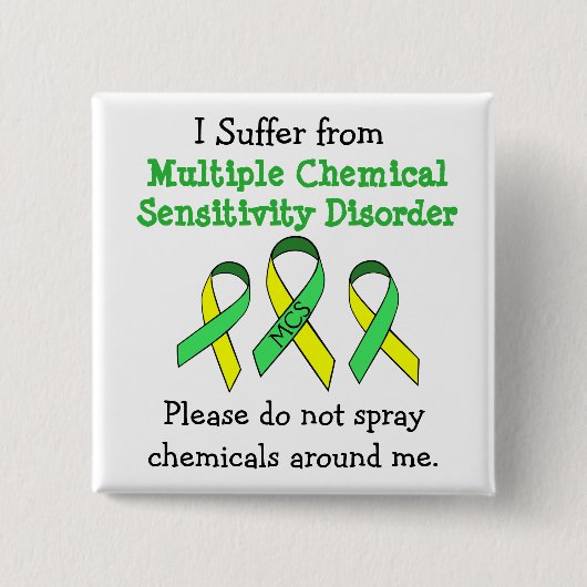 MCS Multiple Chemical Sensitivity Button (Voorkant)