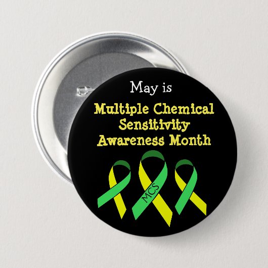 MCS Multiple Chemical Sensitivity Button (Voorkant /achterkant)