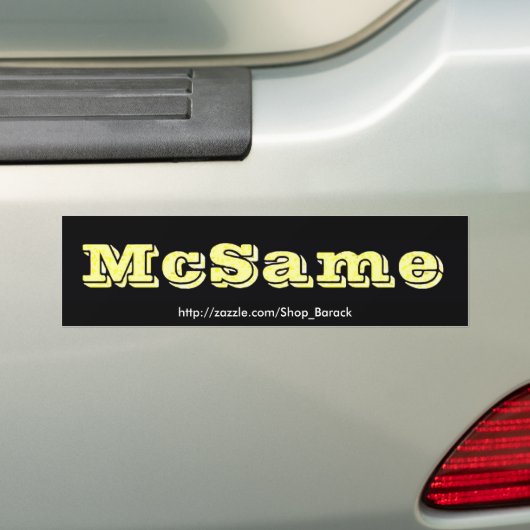 McSame McCain Bumpersticker (Op auto)