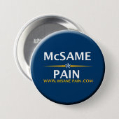 McSame - Pain Ronde Button 7,6 Cm (Voorkant /achterkant)