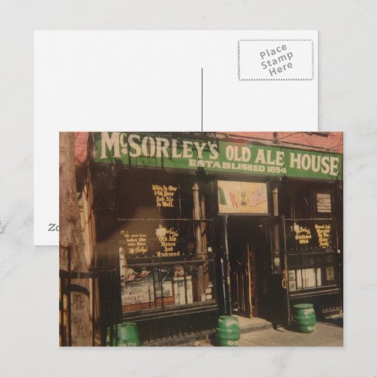 McSORLEY'S OUDE HUIS Briefkaart (Voorkant / Achterkant)