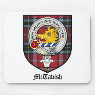 McTavish Clan Crest Badge Tartan Muismat