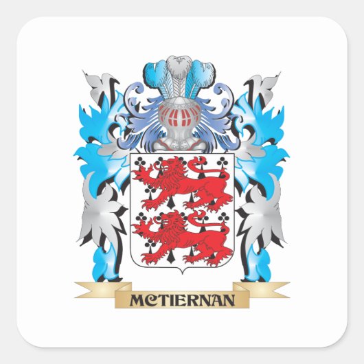 Mctiernan Wapenschild - Family Crest Vierkante Sticker (Voorkant)