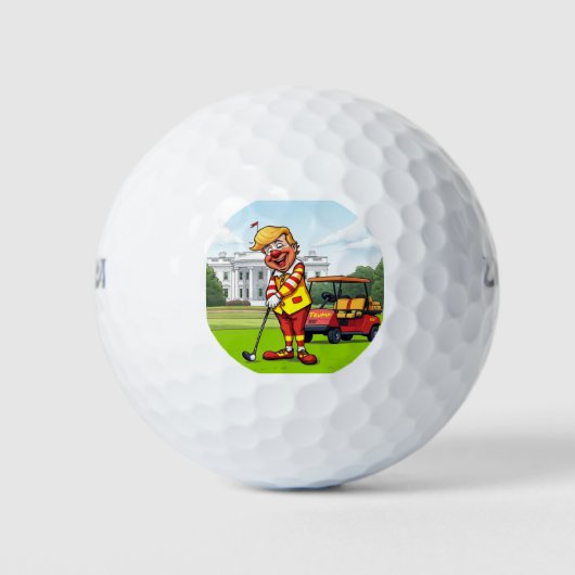 McTrump zet je dubbeltje op Golfballen (Voorkant)