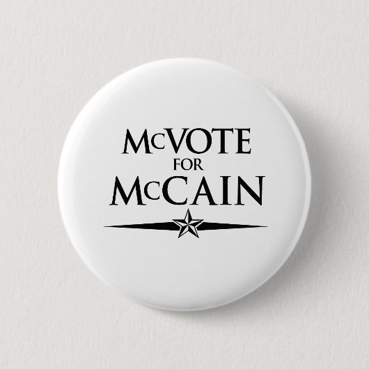 MCVOTE VOOR MCCAIN RONDE BUTTON 5,7 CM (Voorkant)