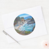McWay Herfsten, Big Sur - Ronde Sticker (Envelop)