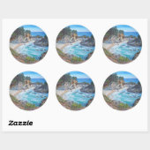 McWay Herfsten, Big Sur - Ronde Sticker (Vel)