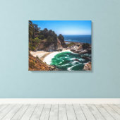 Mcway-waterval in Julia Pfeiffer Burns-staatspark Canvas Afdruk (Insitu (Houten vloer))
