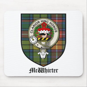 McWhirter Clan Crest Badge Tartan Muismat