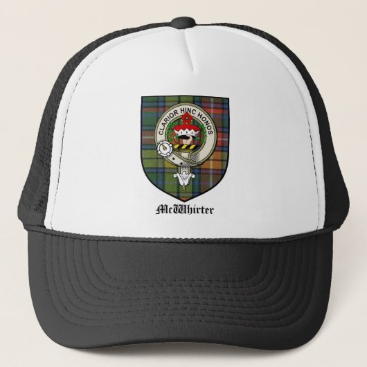McWhirter Clan Crest Badge Tartan Trucker Pet (Voorkant)