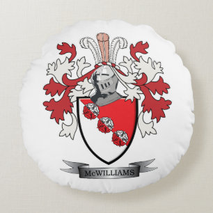 McWilliams Family Crest Coat of Arms Rond Kussen