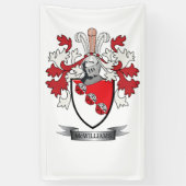McWilliams Family Crest Coat of Arms Spandoek (Verticaal)