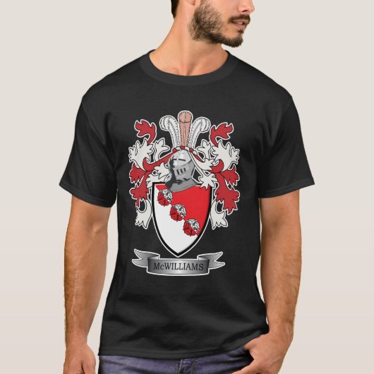 McWilliams Family Crest Coat of Arms T-shirt (Voorkant)
