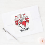 McWilliams Family Crest Coat of Arms Vierkante Sticker (Envelop)
