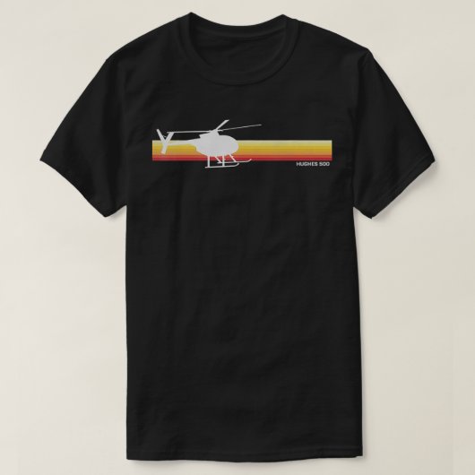 MD 500  Helikopter Pilot Silhouette Sunset T-shirt (Design voorkant)