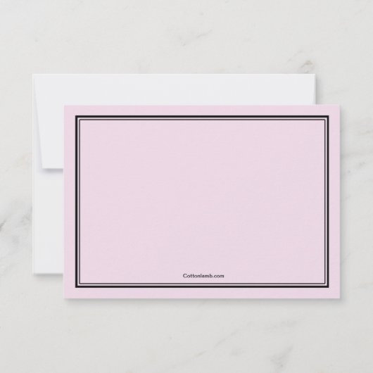 MD Afstuderen Roze Hartelijk dank Notitiekaartje (Achterkant)