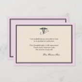 MD Afstuderen Roze Hartelijk dank Notitiekaartje (Voorkant / Achterkant)