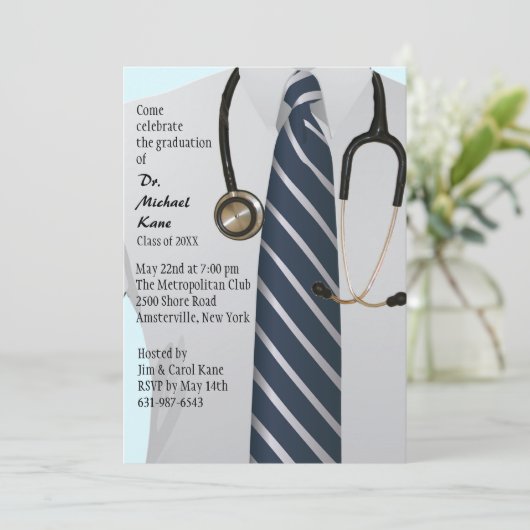 MD Afstuderen Uitnodiging (Staand voorkant)