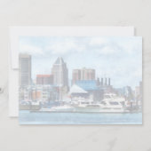 MD - Baltimore Skyline and Harbour Wedding Product Kaart (Achterkant)