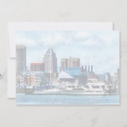 MD - Baltimore Skyline and Harbour Wedding Product Kaart (Achterkant)