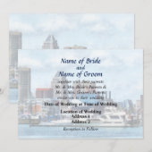 MD - Baltimore Skyline and Harbour Wedding Product Kaart (Voorkant / Achterkant)