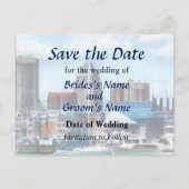 MD - Baltimore Skyline en Harbour Aankondigingskaart (Voorkant)