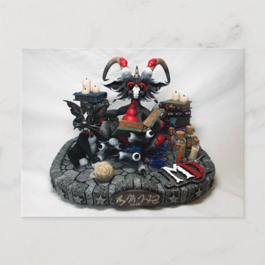 MD Black Potion Dragon Briefkaart (Voorkant)