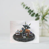 MD Black Teddy Dragon Briefkaart (Staand voorkant)