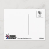 MD Black Teddy Dragon Briefkaart (Achterkant)