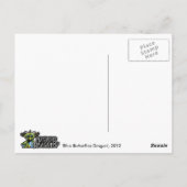 MD Blue Butterflies Dragon Briefkaart (Achterkant)