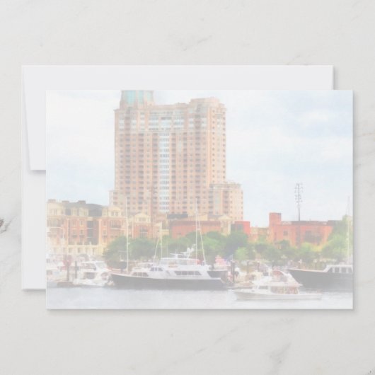 MD - Boats in Inner Harbour Weddenproducten Kaart (Achterkant)