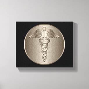 MD Caduceus Canvas Afdruk