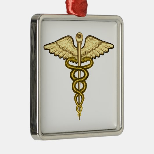 MD Caduceus Metalen Ornament (Rechts)
