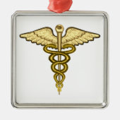MD Caduceus Metalen Ornament (Voorkant)