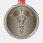 MD Caduceus Metalen Ornament (Voorkant)