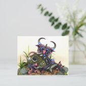 MD Cuddlefish Dragon (Closeup) Briefkaart (Staand voorkant)